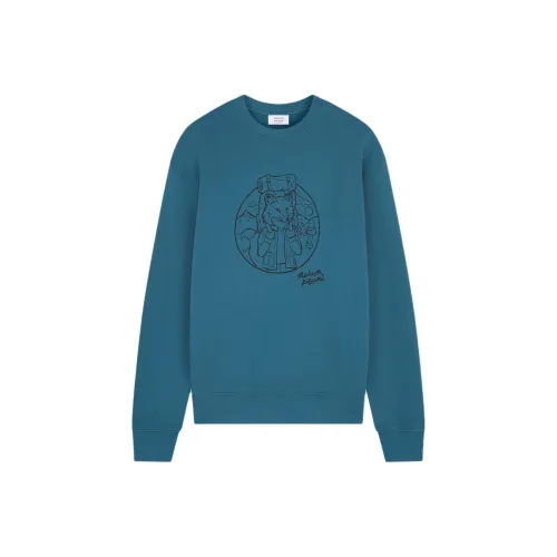 Maison Kitsune FW24 Толстовка Мужской Озерно-голубой