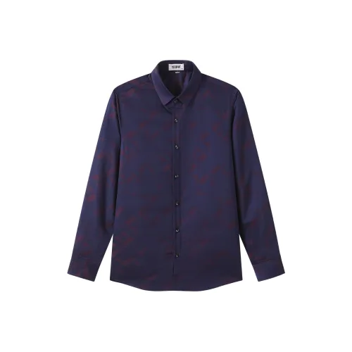 H YXIANG Красный Мужская Рубашка