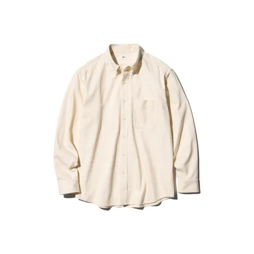 UNIQLO Сливочный Мужская Рубашка