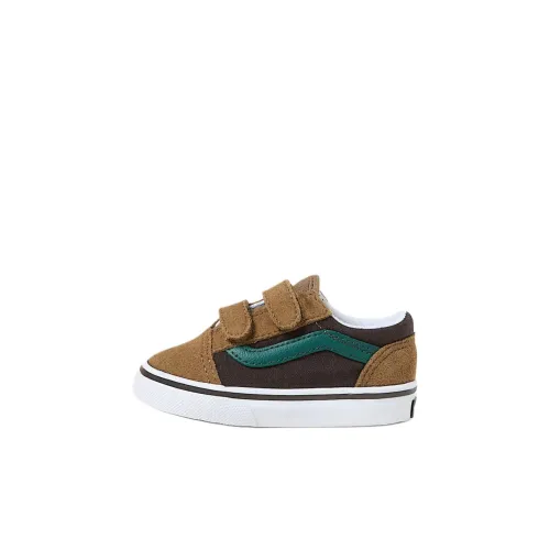 Vans Old Skool Low Топ Обувь для малышей Коричнево-черный Infant And Toddler