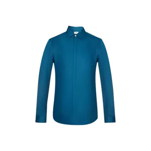 JODOLL Blue Men's Shirts JODOLL Синий Мужские Рубашки