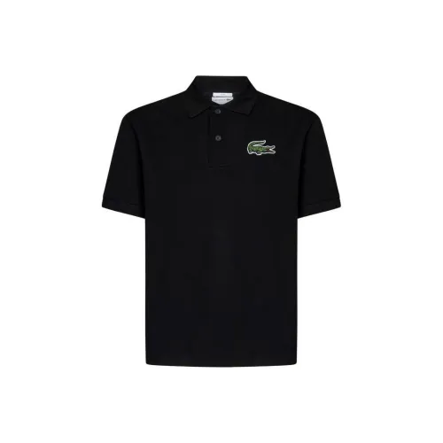 LACOSTE Collaboration Мужская Поло Рубашка Черного Цвета