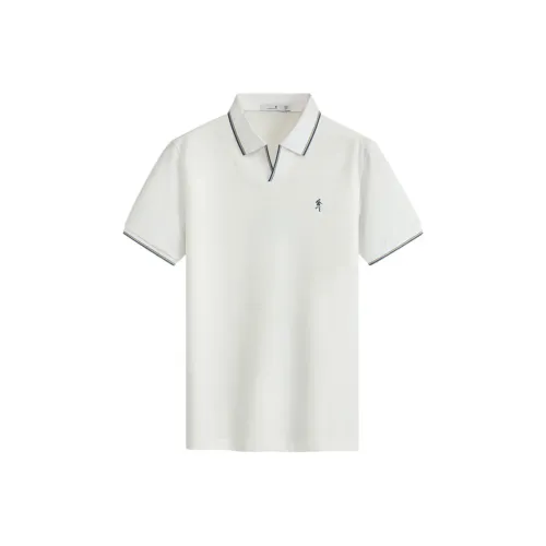 Поло Dance with Wolves Мужское Натуральный Белый