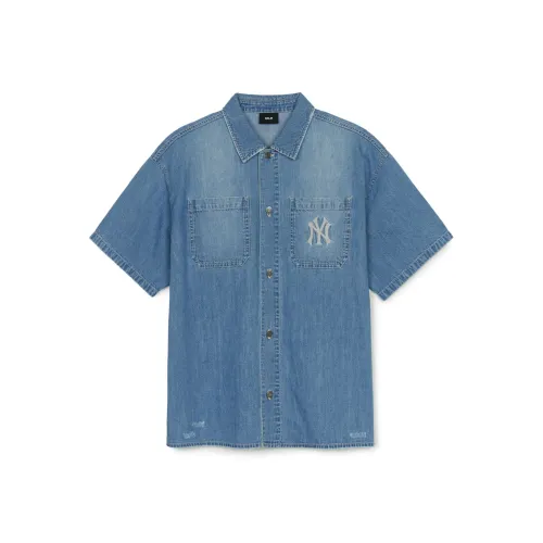 MLB Base Logo New York Yankees Рубашка Унисекс Небесно-Синий