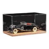 Мерседес-Бенц 500K Винтаж Классический Автомобиль [Черный] + Деревянная Массивная Пыльная Покрытие