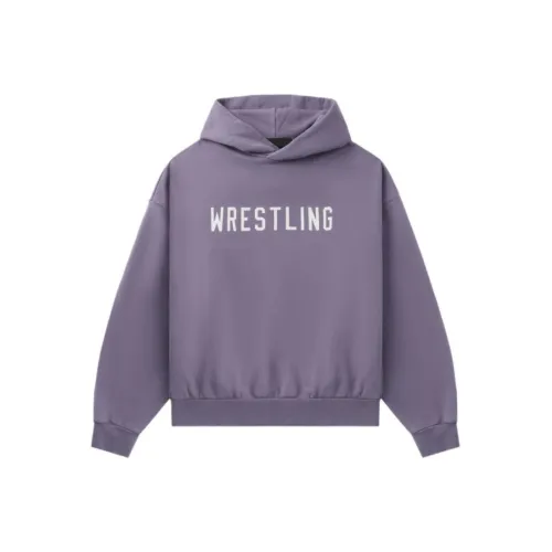 Fear Of God Essentials Тяжелый Флис Винтаж Сократившийся Толстовка Свитшот Мужской Орхидейно-фиолетовый Лаванда