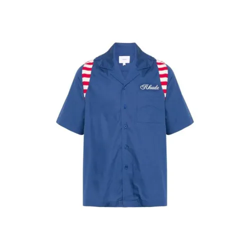 RHUDE Мужские Синие Рубашки