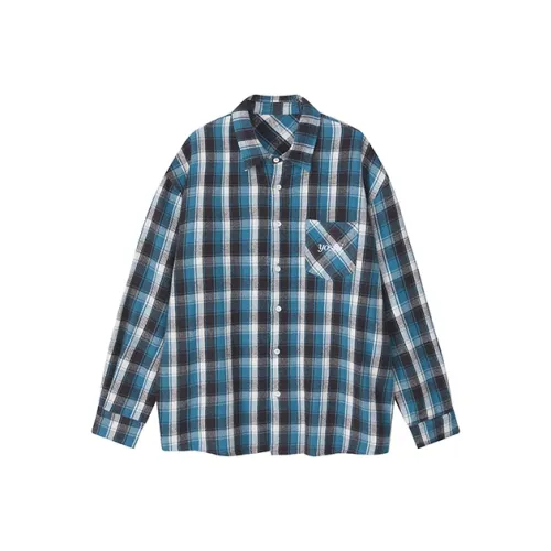 YOSHIYOYI Синие Унисекс Рубашки