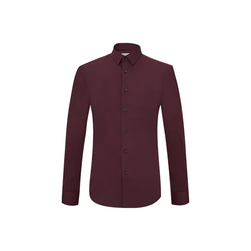 JODOLL Мужские рубашки бордового цвета