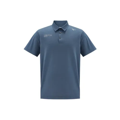 Mizuno ESSENTIAL series Звезды Синий Мужское Поло