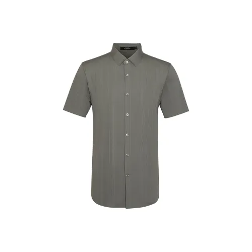 Satchi Серый Зеленый Мужские Рубашки