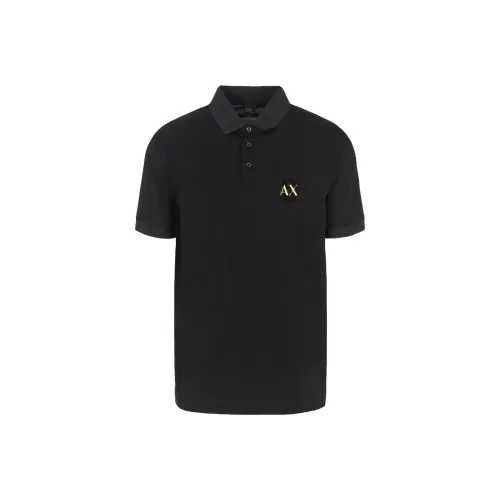 ARMANI EXCHANGE Мужская черная поло рубашка