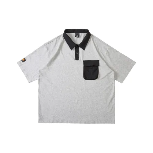 WAYNEXZAVIER Light Gray Men's Polo