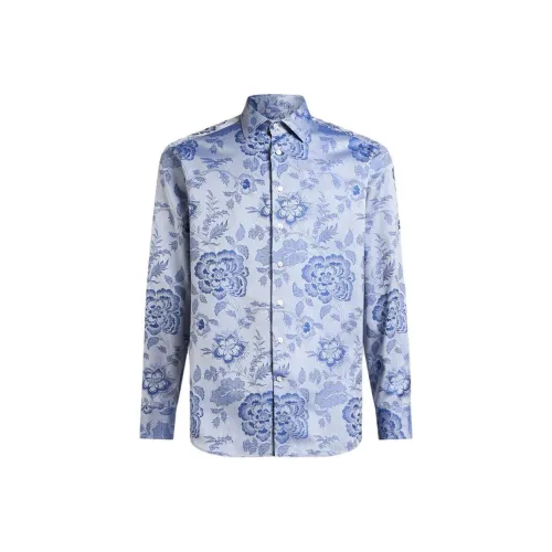 ETRO Мужские Синие Рубашки