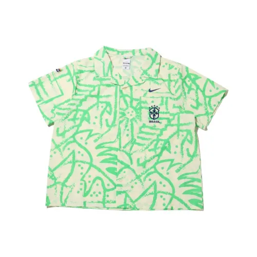 nike SS24 Рубашка Унисекс Бежевый Зеленый