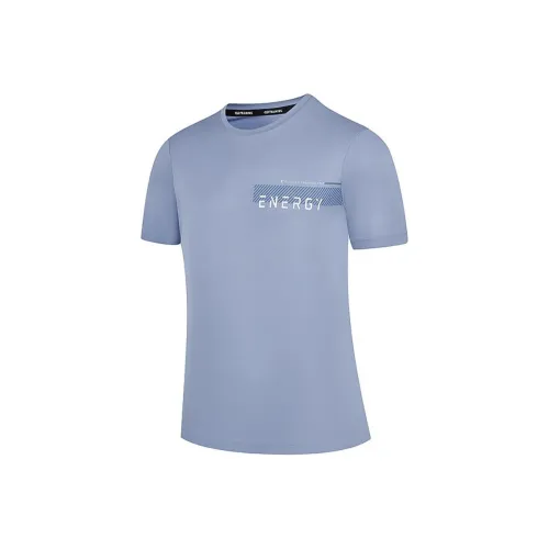 QIAODAN T-рубашка мужская мягкая серая и синяя