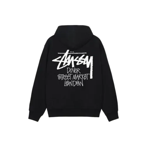 Stussy DSM London Zip Hoodie Sweatshirt Unisex Black