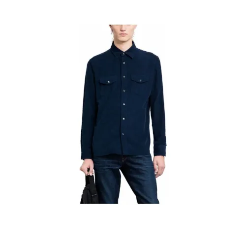 TOM FORD Мужские рубашки морского синего цвета