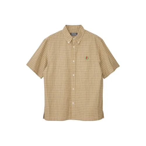 HYSTERIC GLAMOUR совместная линия Желтые Мужские Рубашки