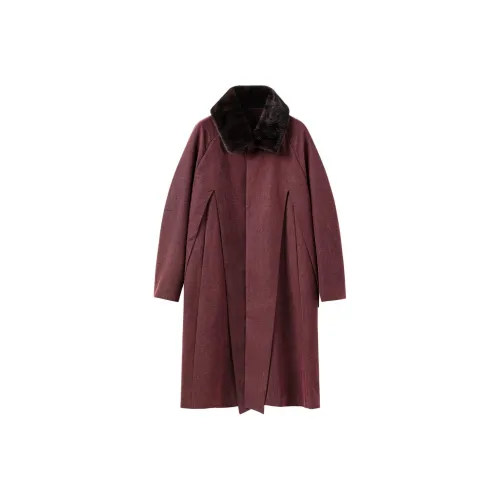 YUNYI Мужское пальто красного и коричневого цвета