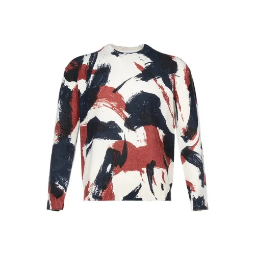 KENZO Свитер Мужской Экрю Многоцветный