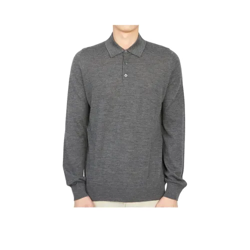 JOHNSTONS OF ELGIN Поло Мужское Серого цвета