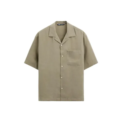ZARA Khaki Мужские Рубашки