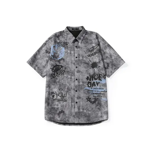 GENANX Серебристо-серый Унисекс Рубашки