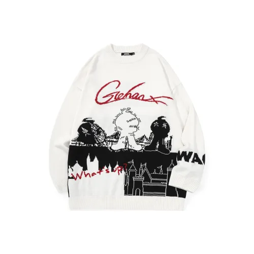 GENANX Белый Унисекс Свитеры