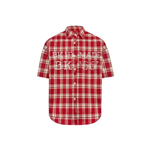 Модная короткая рубашка с короткими рукавами унисекс