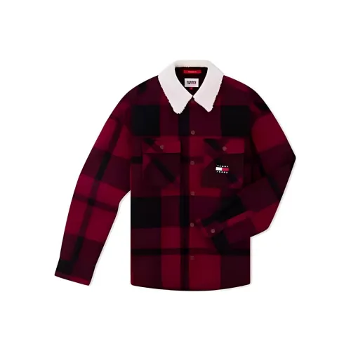 Tommy Hilfiger Длинный рукав рубашка мужская красная черная многоцветная