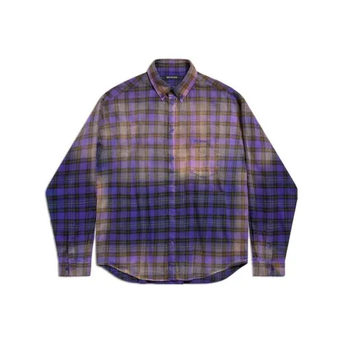 Balenciaga FW23 Рубашка Свободного кроя Мужская Фиолетовая