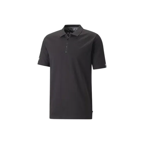 PUMA BMW M Motorsport Printed Jacquard Polo Men's Black
