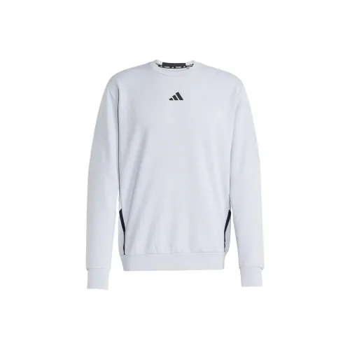 Adidas AEROREADY TRAINING CREW SWEATSHIRT Мужской Светлый Серебряный