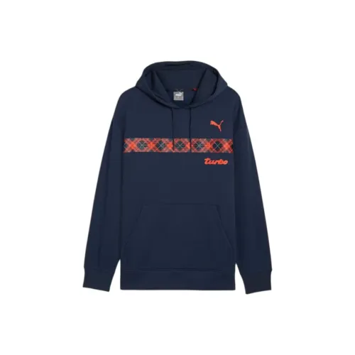 PUMA SS24 Porsche Legacy Statement Hoodie Sweatshirt Men's Marine Blue