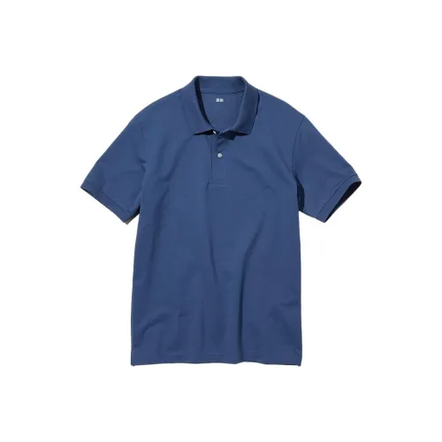 UNIQLO Поло Унисекс Морской Синий