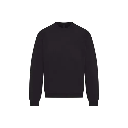SKIMS Флис Lounge MENS Классический Crewneck Толстовка Мужской Промытый Оникс Промытый Агат