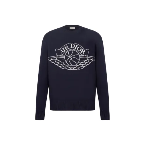 DIOR x Jordan Свитер Унисекс Темно-синий