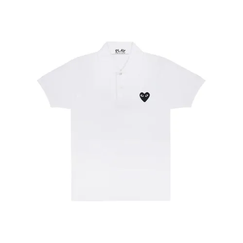 CDG Play SS24 Поло Унисекс Белый