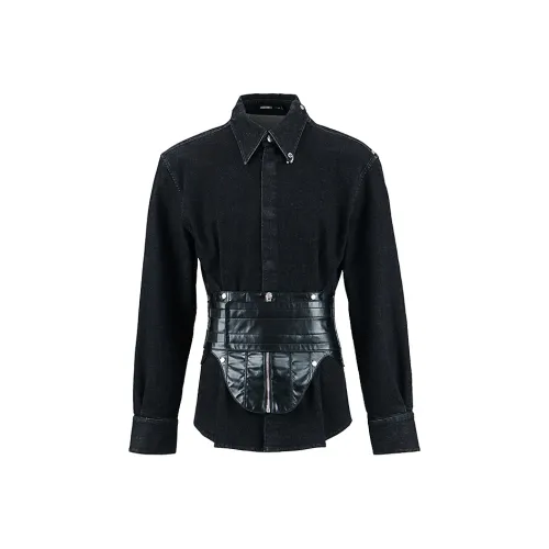 455EMBLE Черная унисекс рубашка