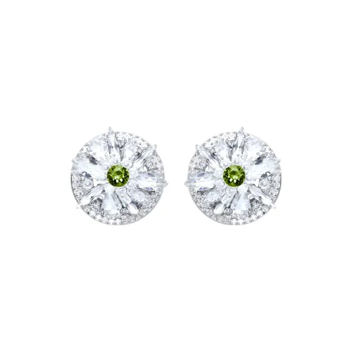 MIDNIGHT OPERA HOUSE Swarovski Элемент Серьги-гвоздики Белый, золотой Женские