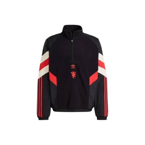 Adidas Originals Manchester Football UNITED Polar Fleece Sweatshirt Men's Black