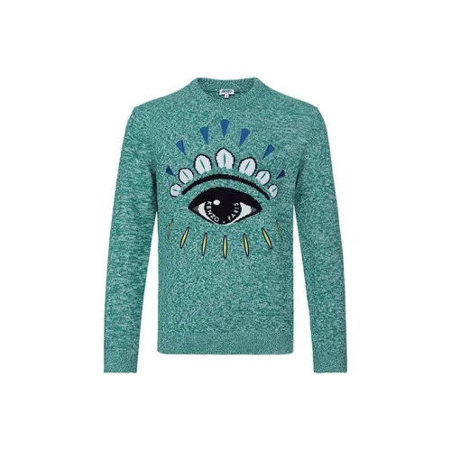 KENZO Зеленый Eyes Цветочный Men's Sweaters