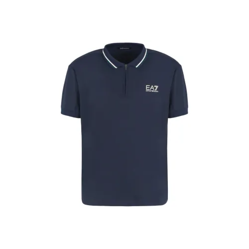 EMPORIO ARMANI EA7 SS24 Поло Мужское Темно-синий
