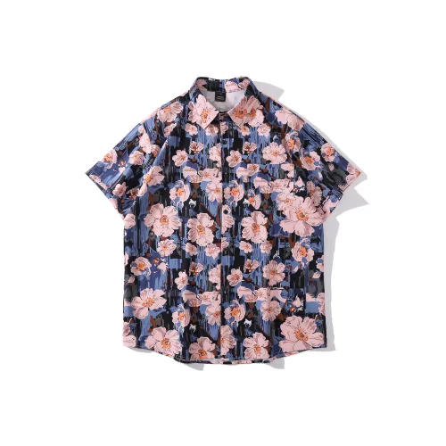 JNWZ Soured Bun Aloha Рубашка Colorful World Несовпадающие Бабочка Унисекс Синий