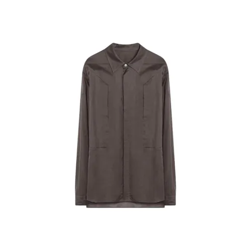 RICK OWENS совместный бренд RO SS25 Рубашка Мужская Серого цвета