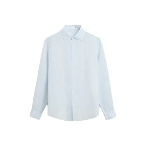 ZARA Небесно-голубой Мужские Рубашки
