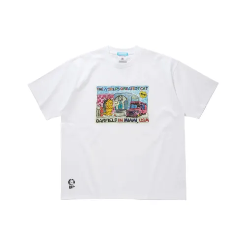 ICECREAM X GARFIELD SS25 T-Shirt Унисекс Белый