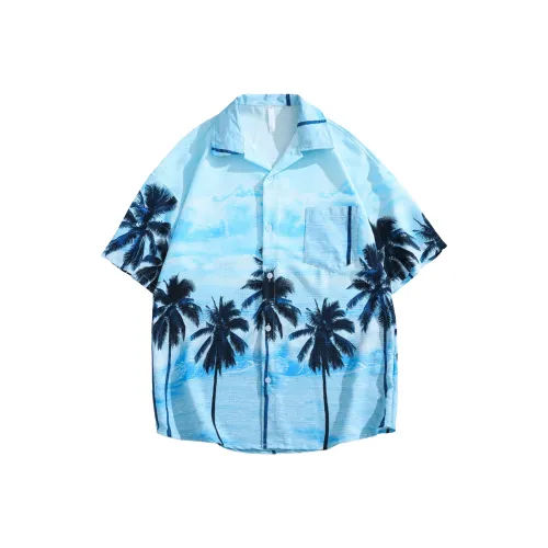 CLOR Гавайи Синий Унисекс Рубашки