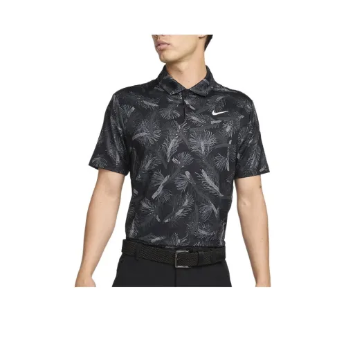 nike Поло Мужское Темный дым Серый Белый